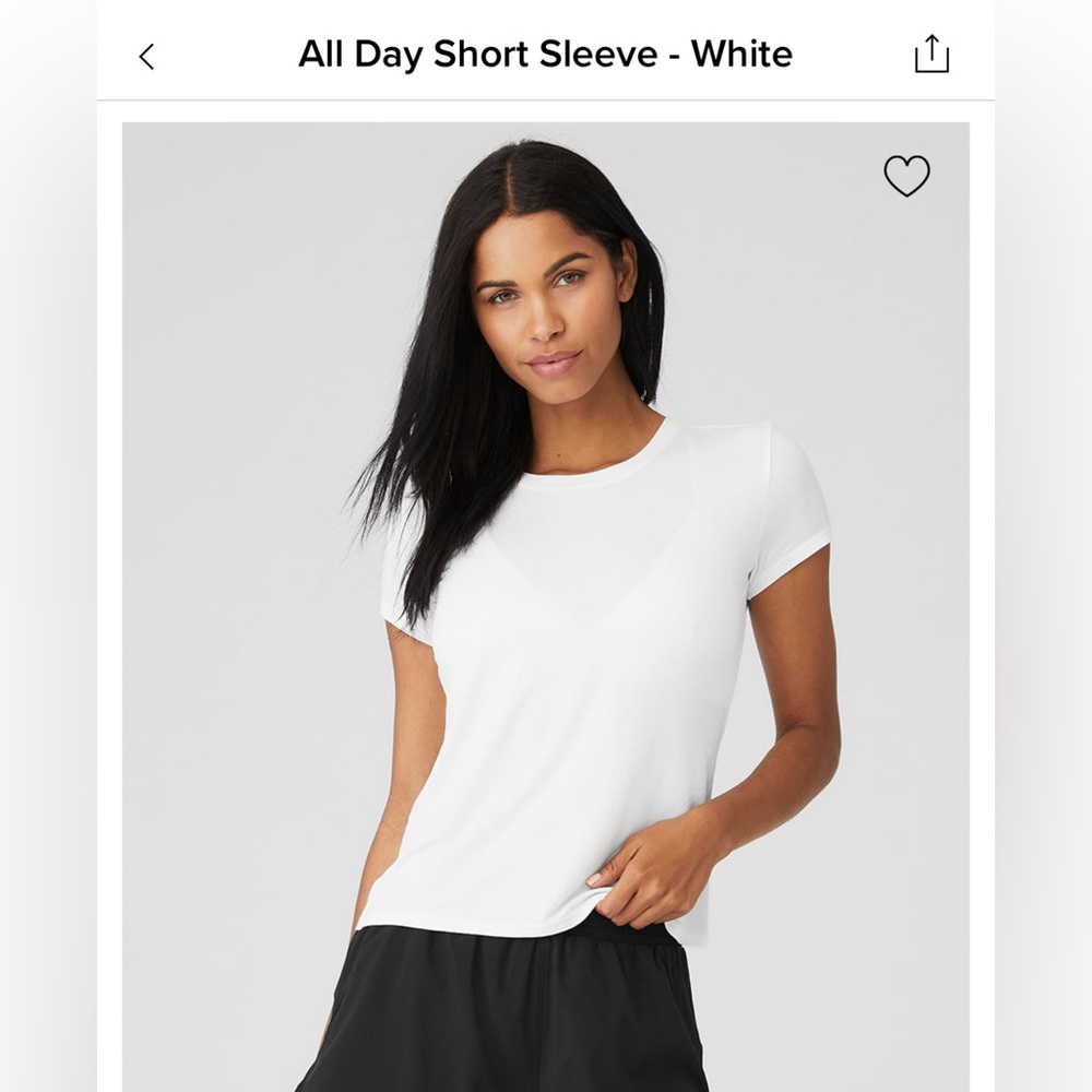 Alo Yoga All Day Short Sleeve Tee Shirt